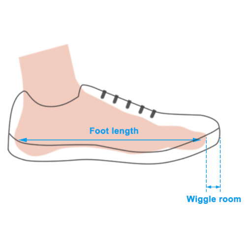 Whitin Shoes Size Chart Table + Measuring Instruction